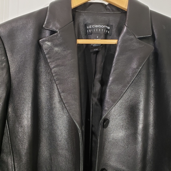 Vintage Liz Claiborne Collection size 8 100% lambskin jacket - Picture 5 of 6